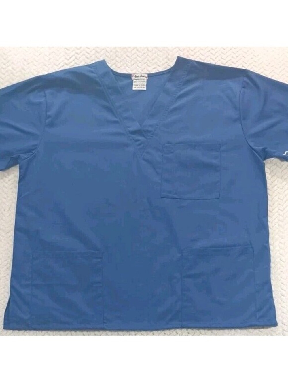 Just Love - Women's Size XL Purple Short Sleeve V Neck Two Pocket Scrub Top NEW